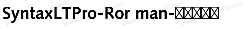 SyntaxLTPro-Ror man字体转换